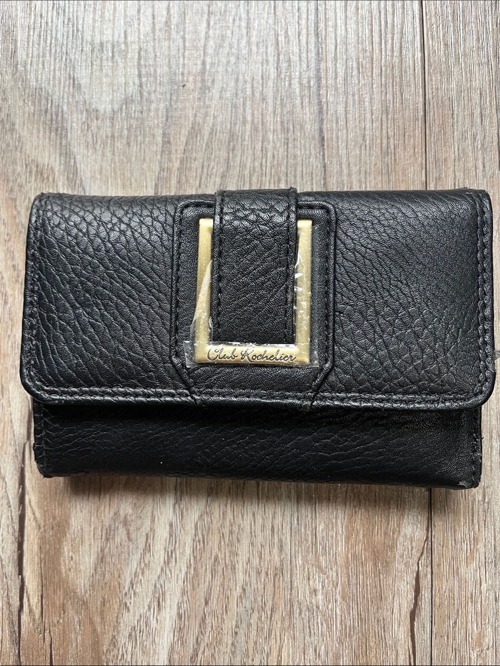 Club Rochelier Black Wallet with Gold Accent